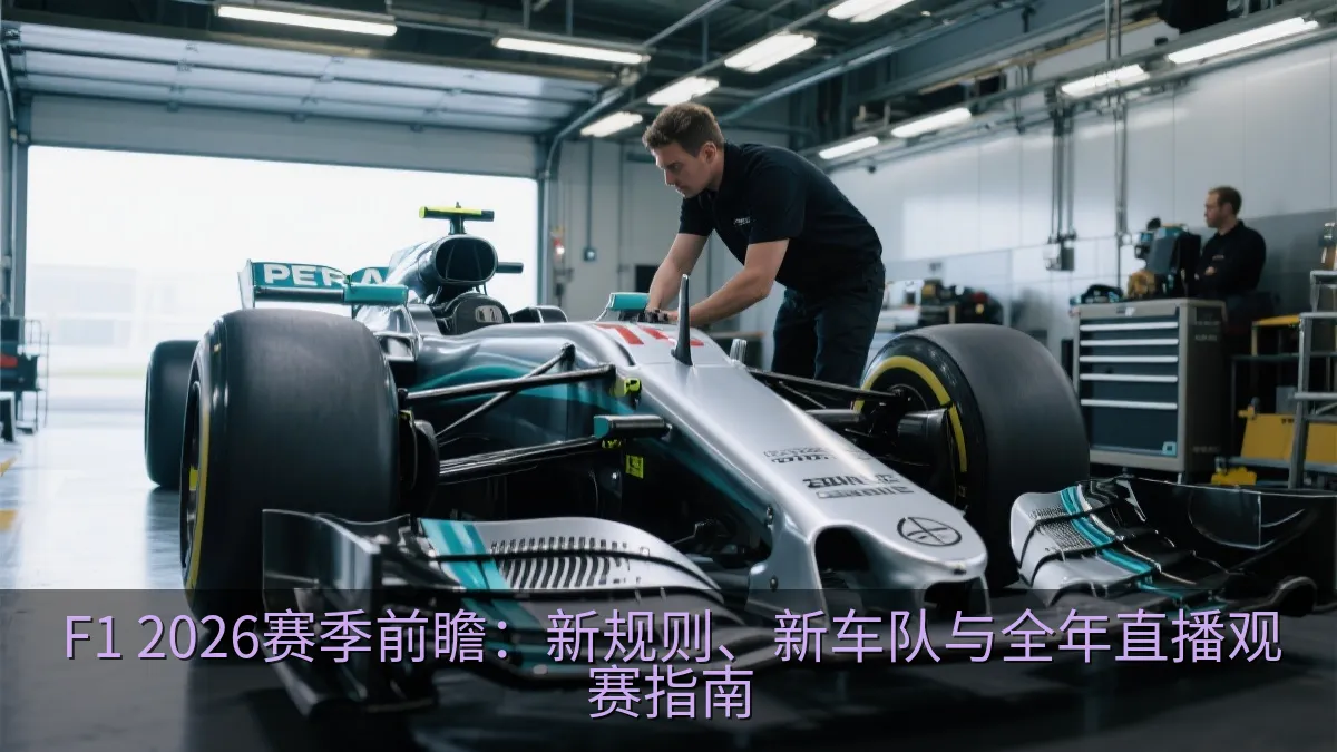 赛车工程师在车库内研究开放式方程式赛车